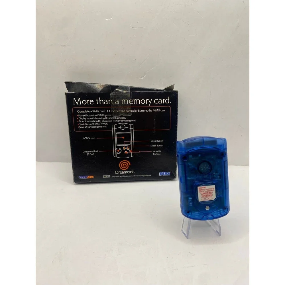 Dreamcast Visual Memory Unit VMU Memory Card Blue CIB Complete in Box
